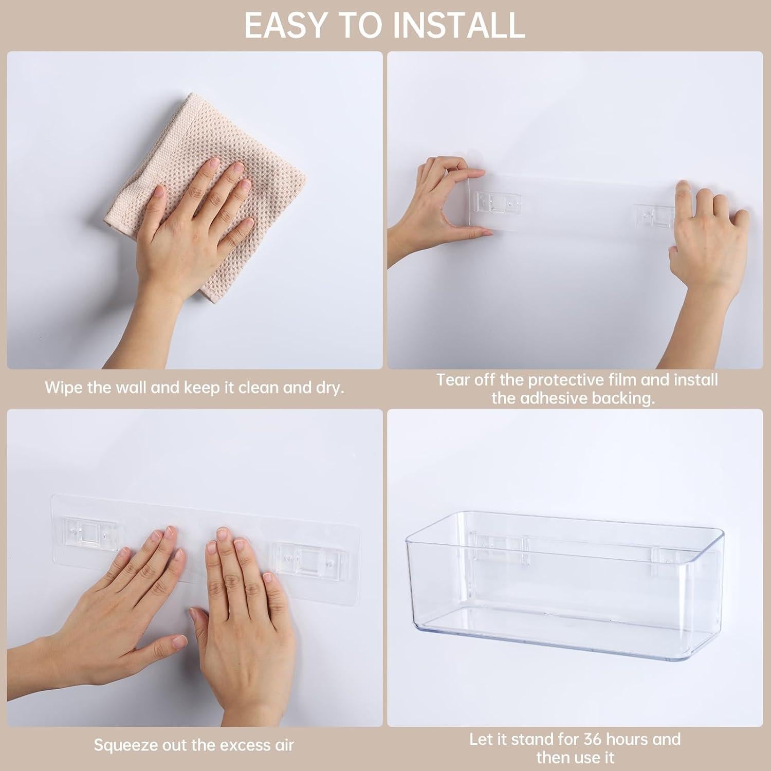 Estante de Ducha PAVSTINE 2 Pcs Autoadhesivo 30x10 cm