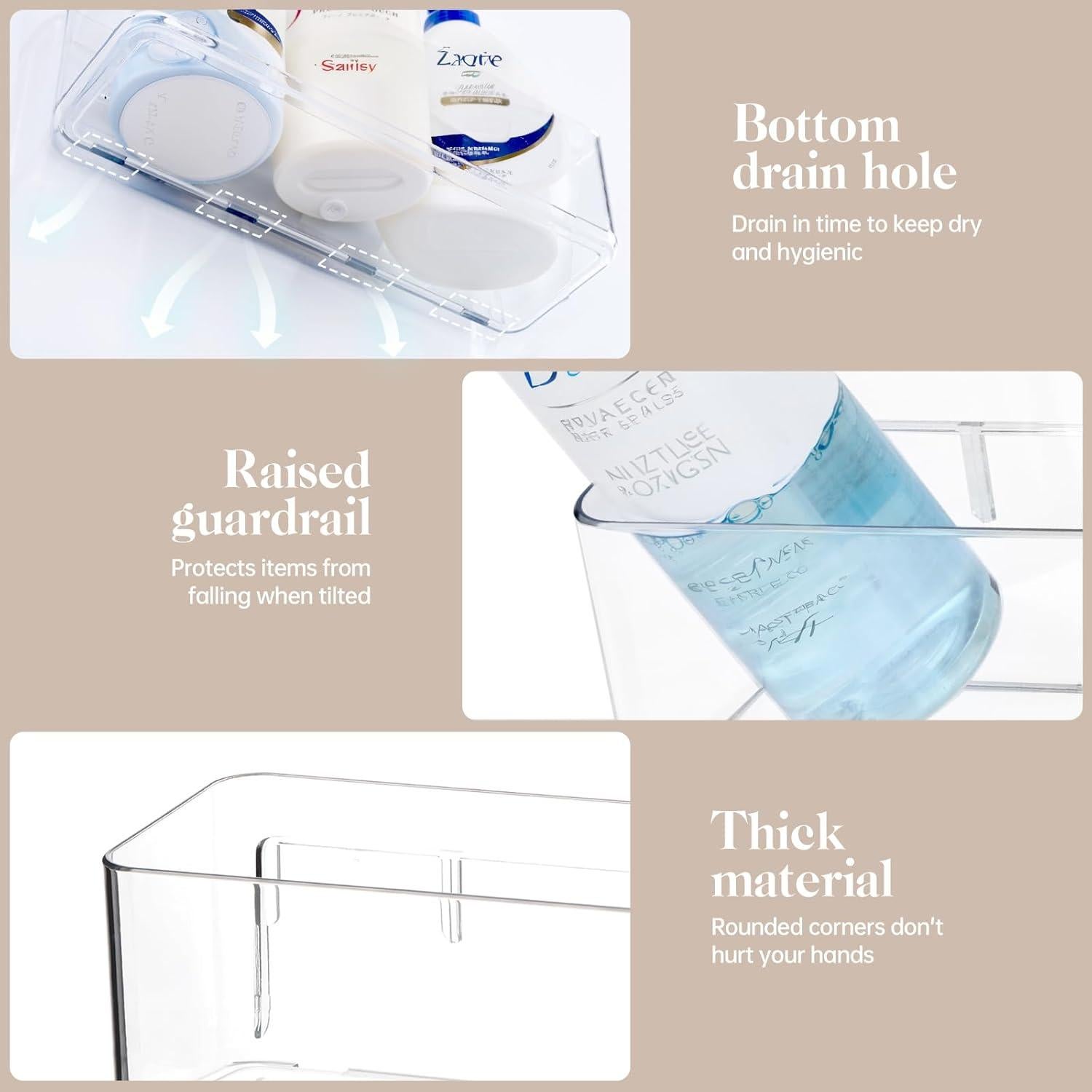 Estante de Ducha PAVSTINE 2 Pcs Autoadhesivo 30x10 cm