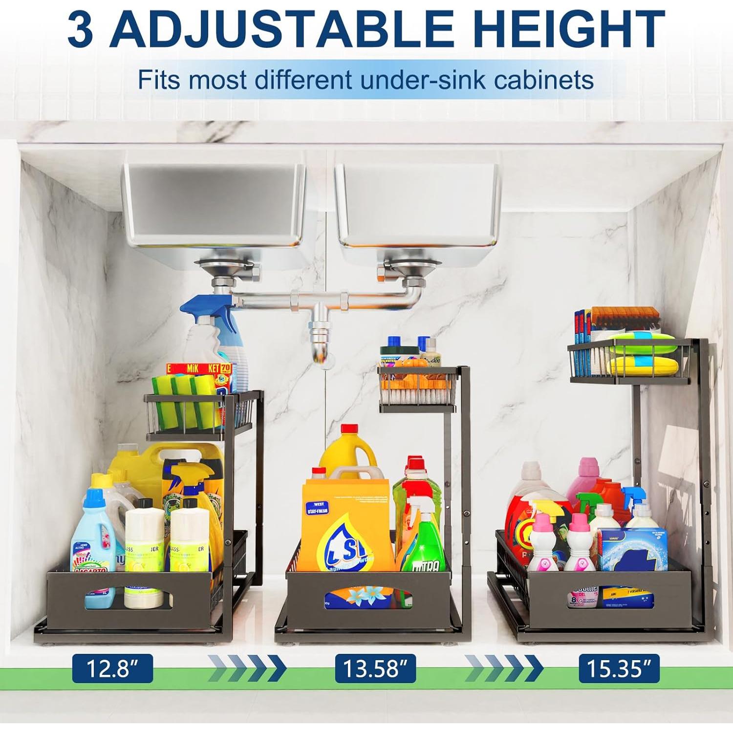 Organizador Bajo Fregadero Fabutier SHDUSO01 Ajustable 2 Paquetes