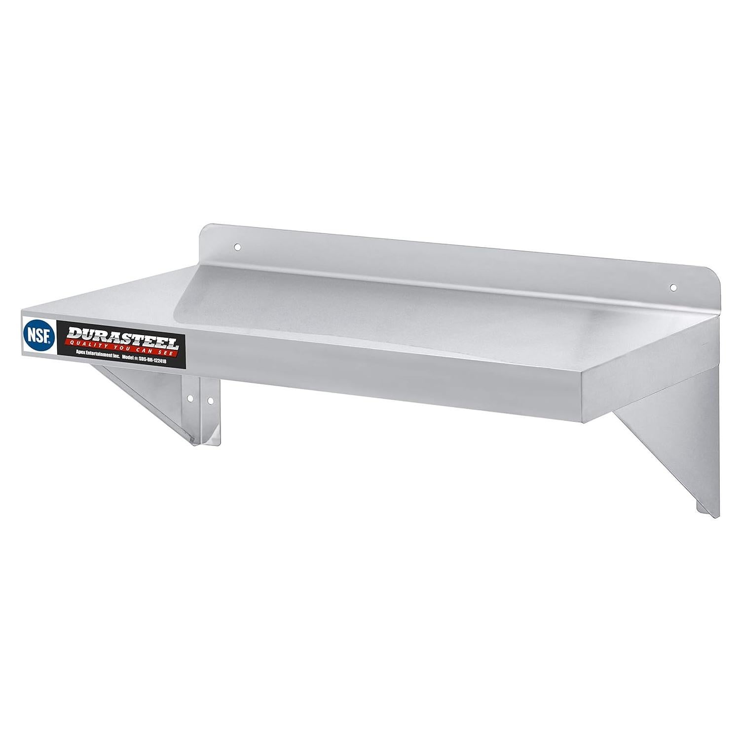 Estante de Pared DuraSteel de Acero Inoxidable 61x30.5 cm