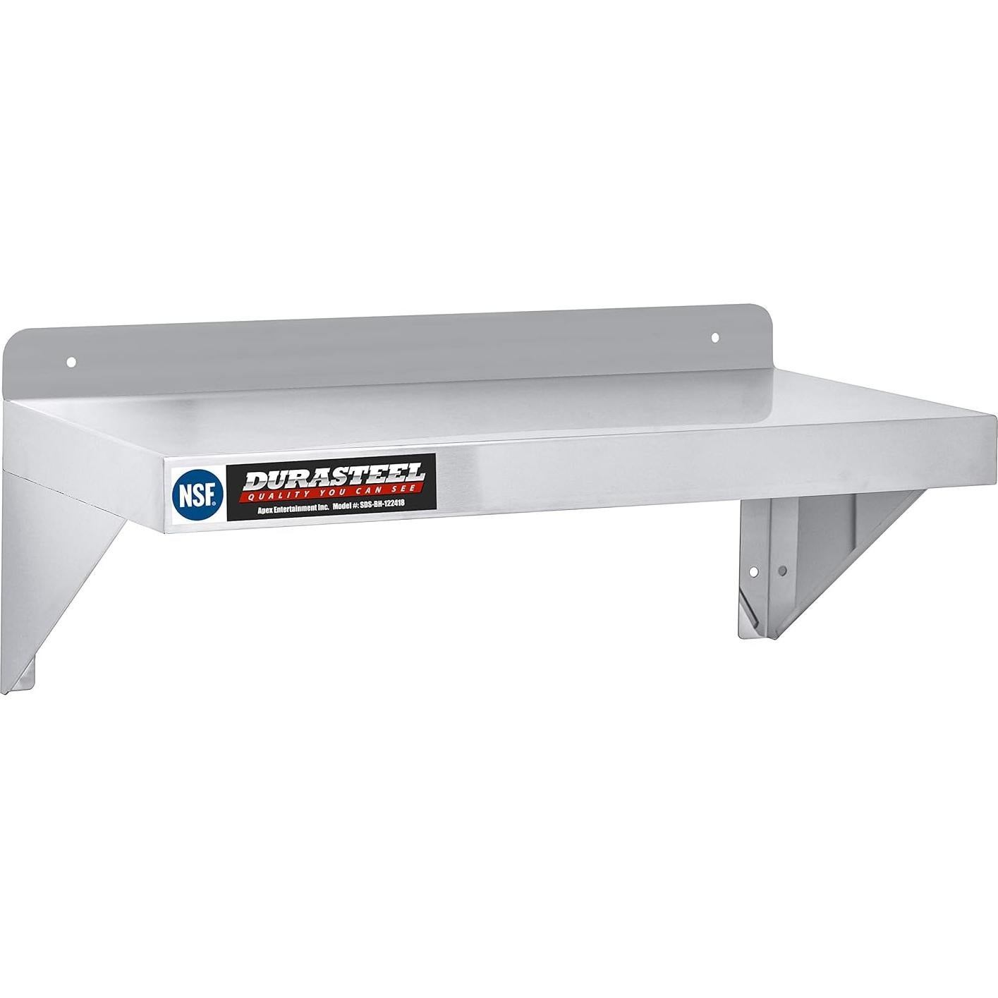 Estante de Pared DuraSteel de Acero Inoxidable 61x30.5 cm
