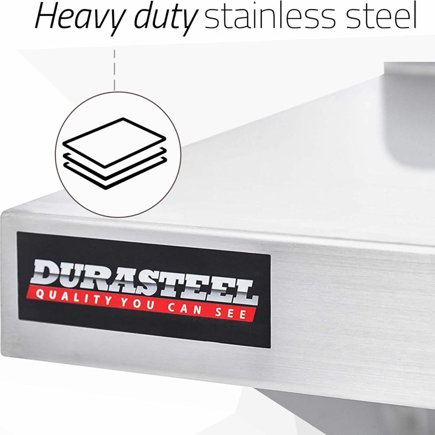 Estante de Pared DuraSteel de Acero Inoxidable 61x30.5 cm