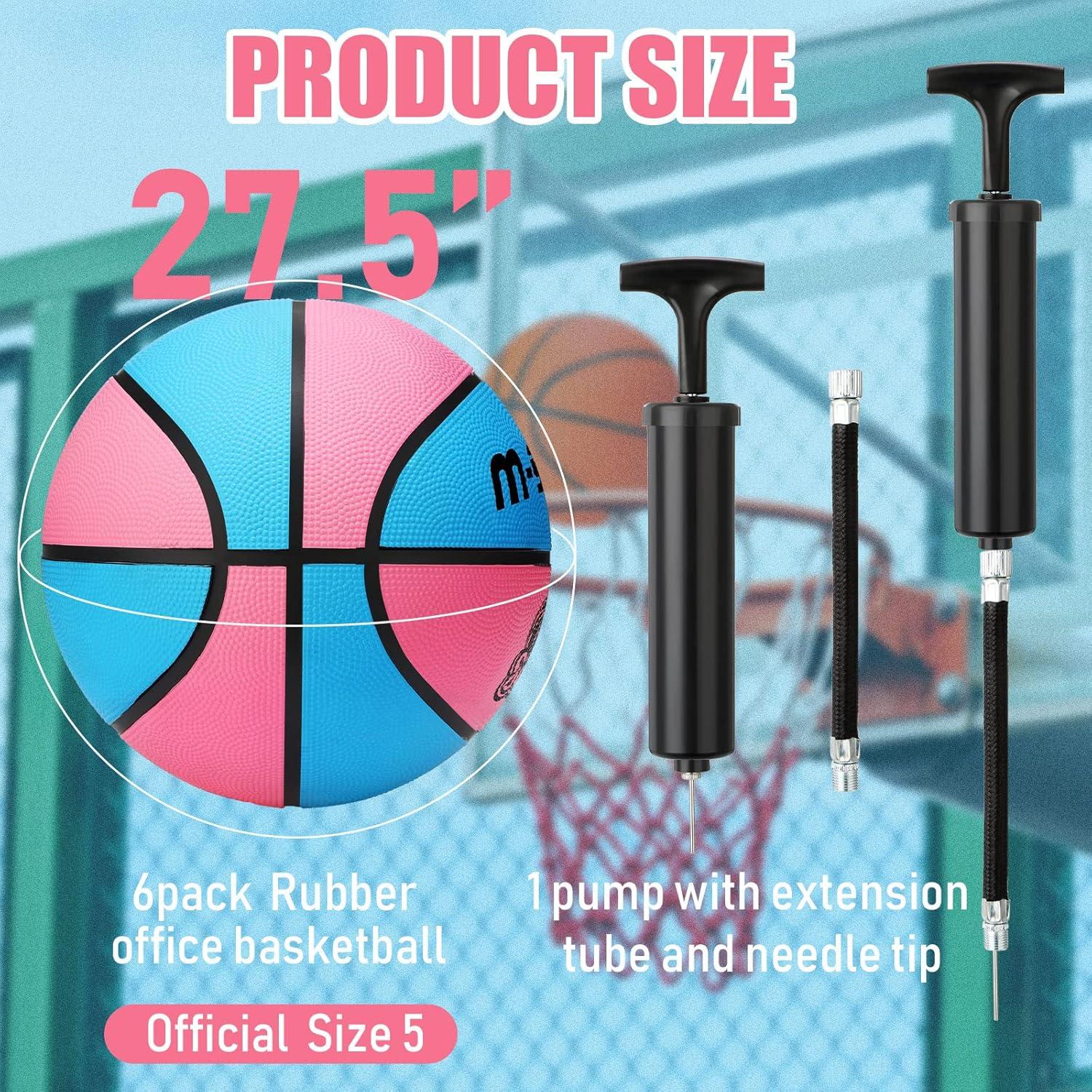 Wettarn Balones de Baloncesto Tamaño 5 6 Pcs con Bomba