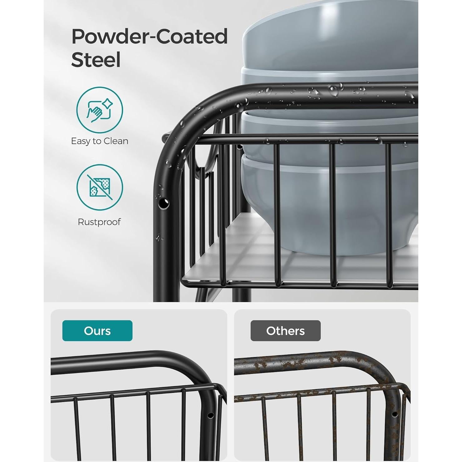 Organizador Bajo Fregadero SONGMICS 2 Niveles Ajustable Negro