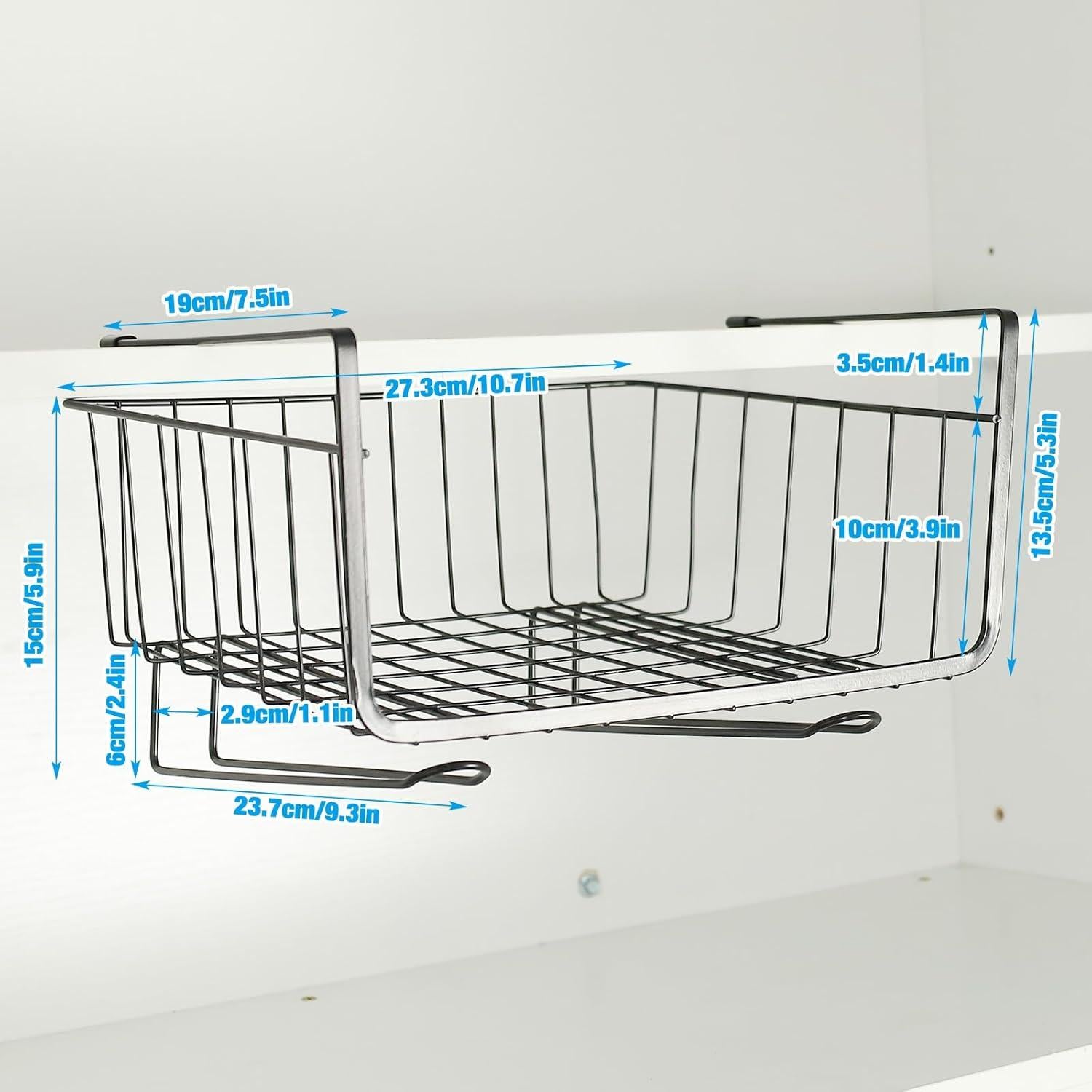 Cestas de Almacenamiento Colgantes HOMOKUS 3 Piezas Negro