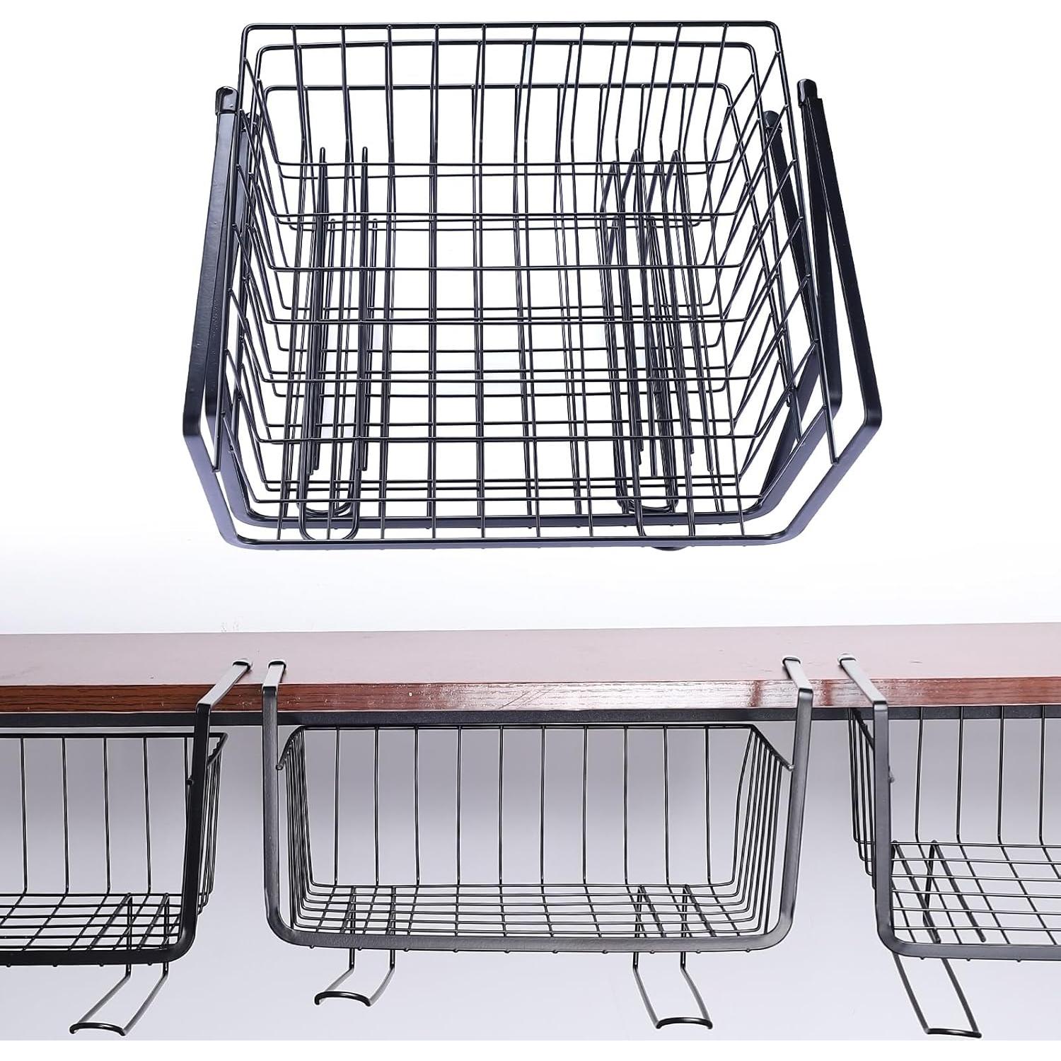 Cestas de Almacenamiento Colgantes HOMOKUS 3 Piezas Negro