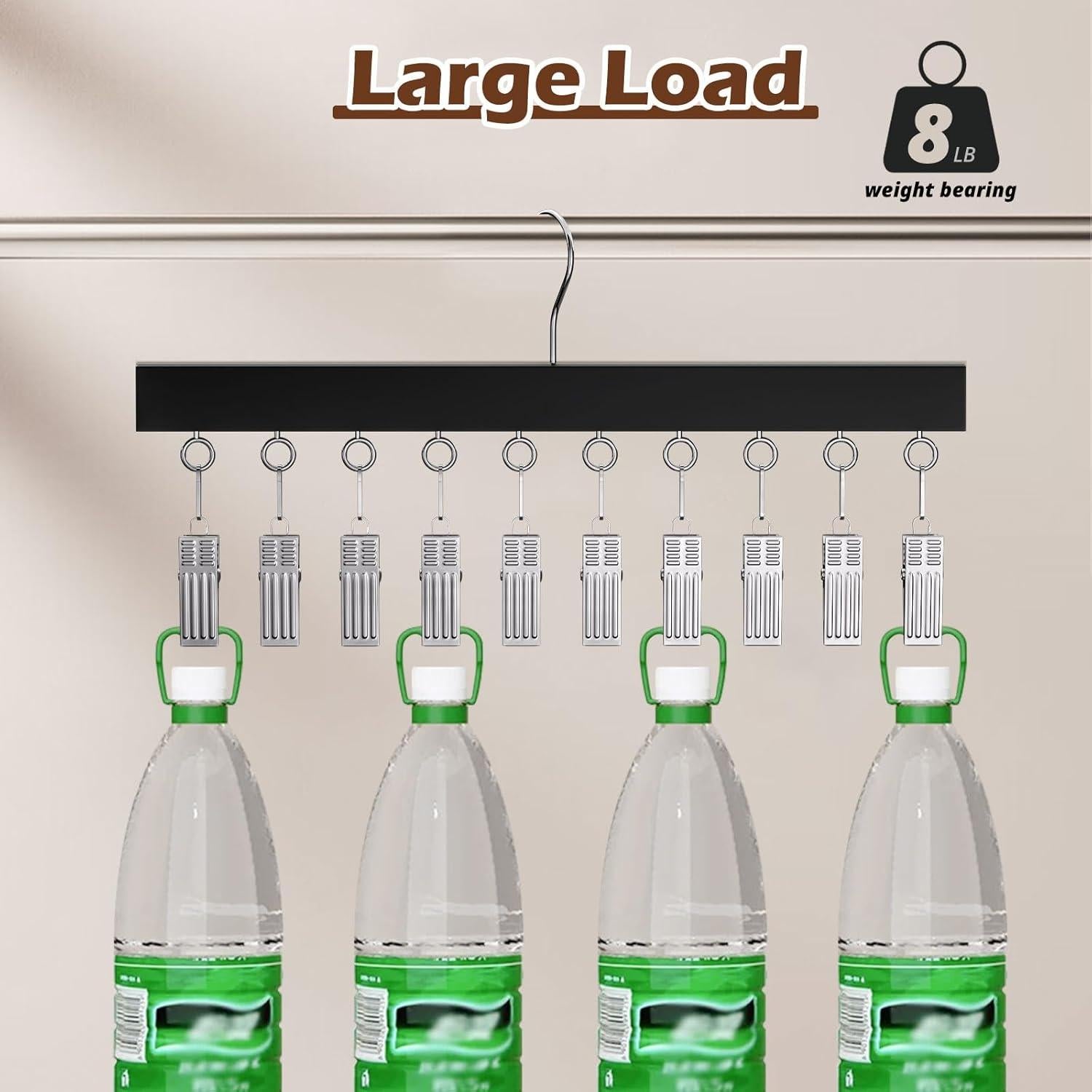 Organizador de Closet HzTinT con Perchas de Madera, 2 Pzas