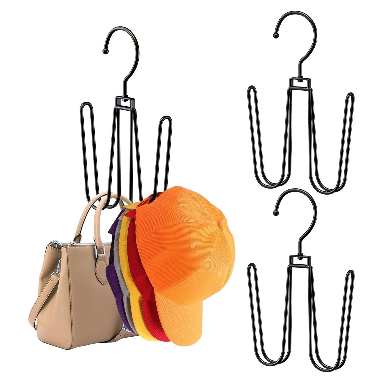 Organizador de Sombreros Ginyoyo - Paquete de 2, Negro, 360°