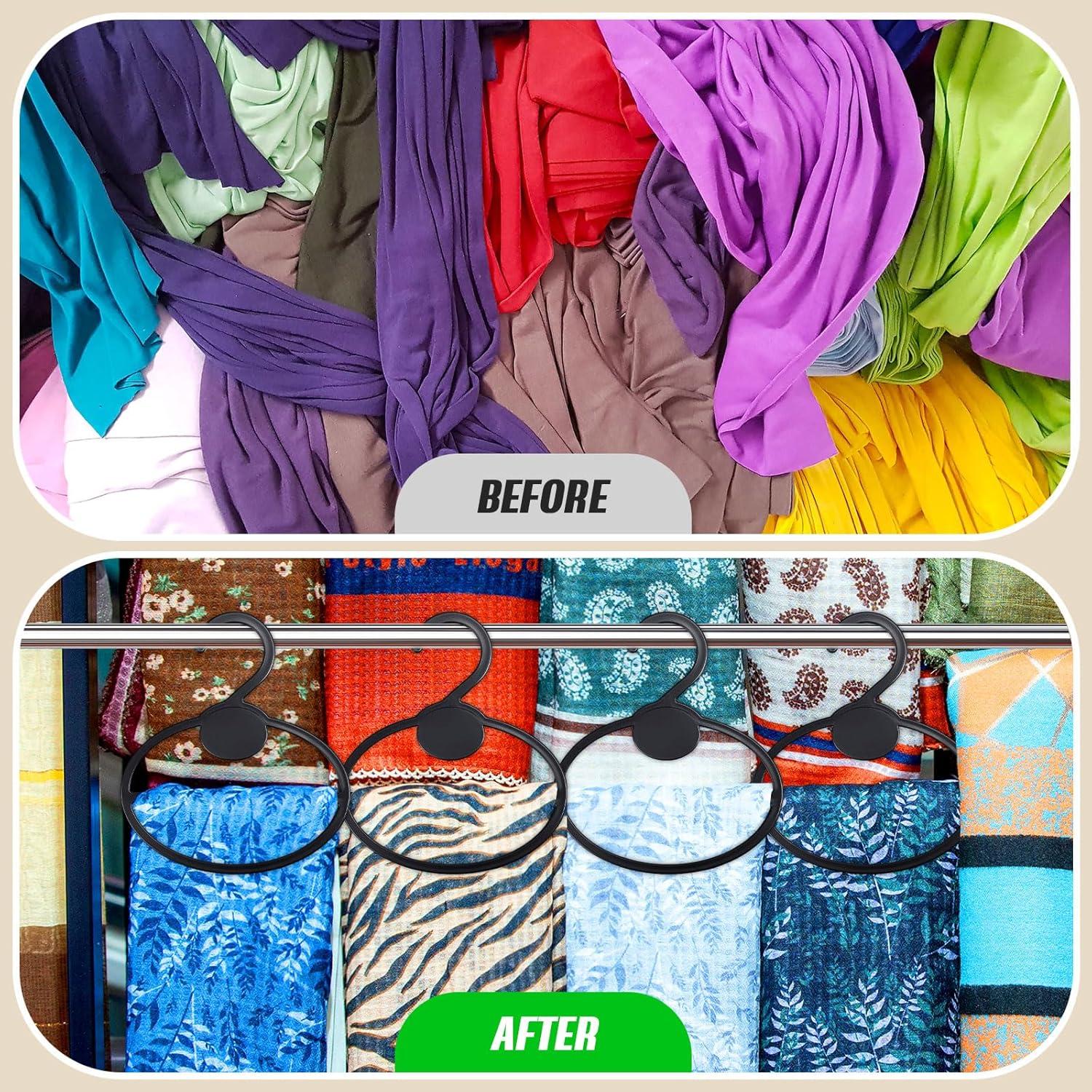 Organizador de Bufandas FoldTier 50 Pcs Ahorra Espacio Negro