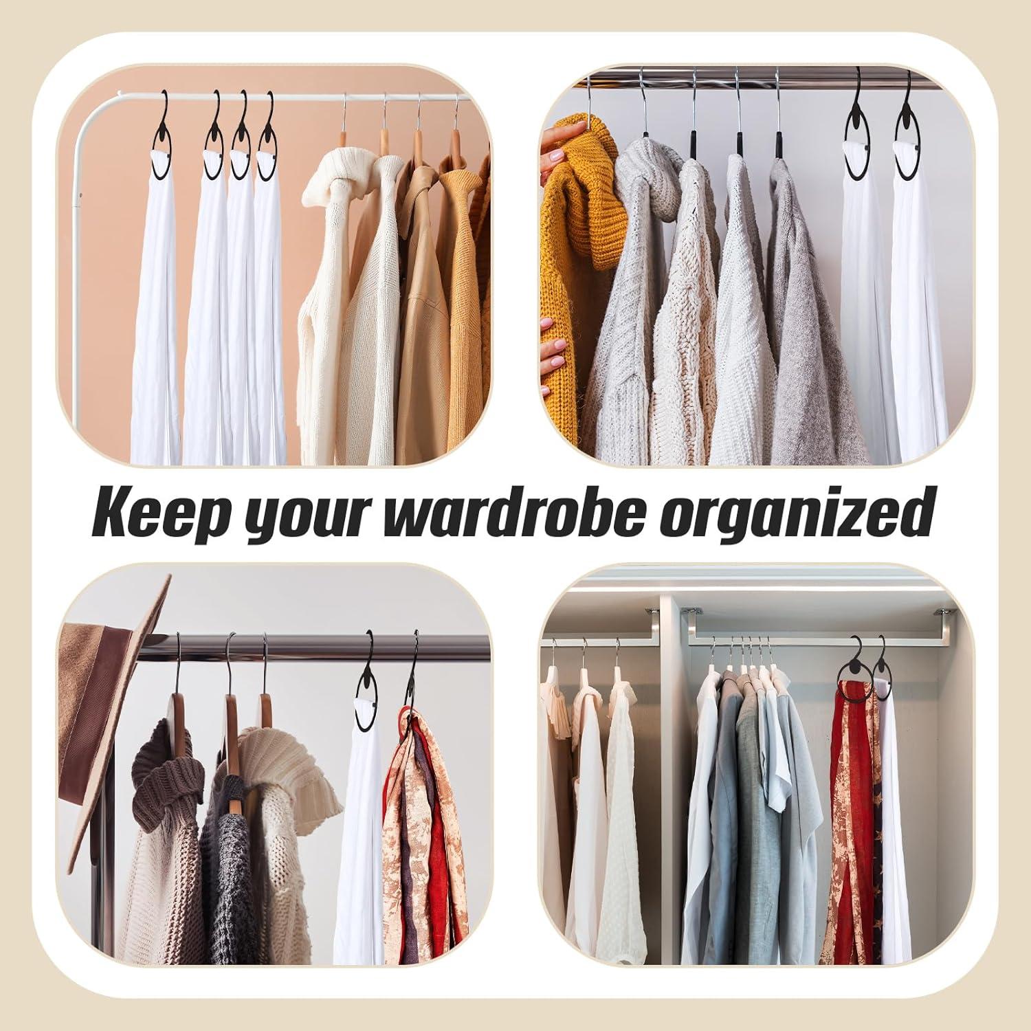 Organizador de Bufandas FoldTier 50 Pcs Ahorra Espacio Negro