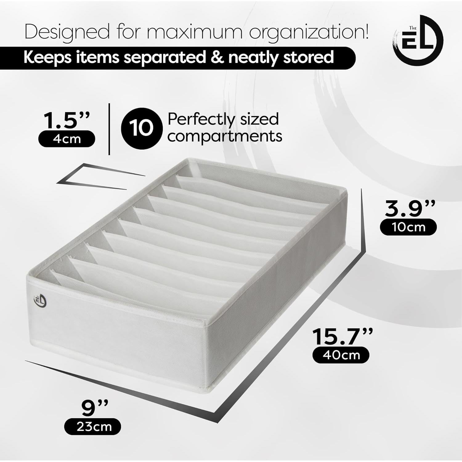 Organizador de Cajones The Edit Living - Set 3 Piezas 10 Compartimentos