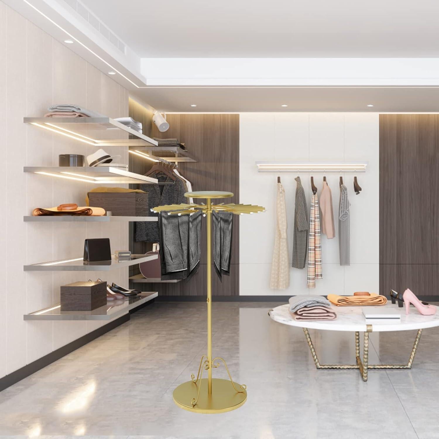 Soporte de exhibición de bufandas BIFCIOFH ajustable 90-140cm