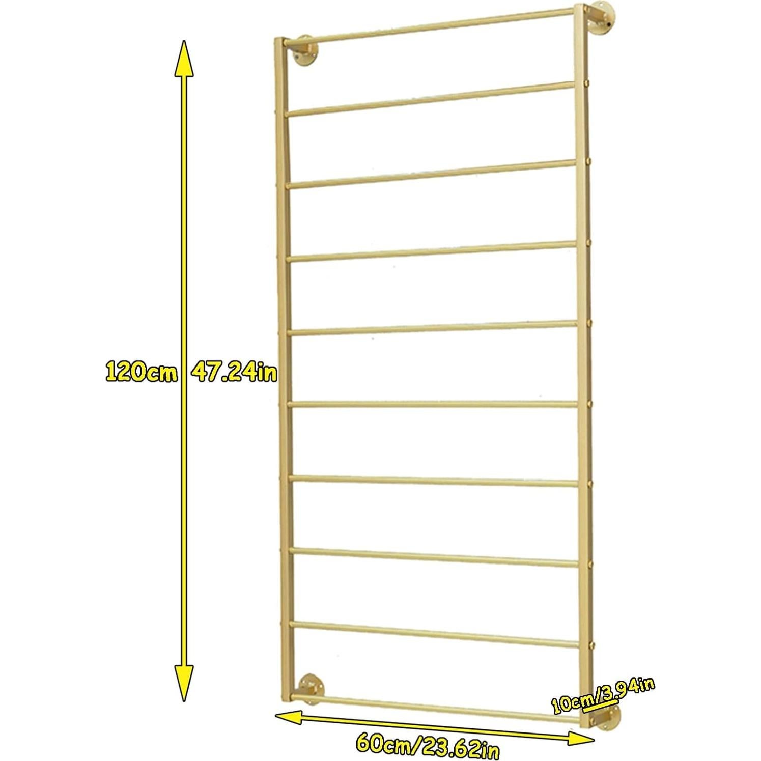 Soporte de Bufandas de Metal FWTXZTER 10 Niveles Dorado