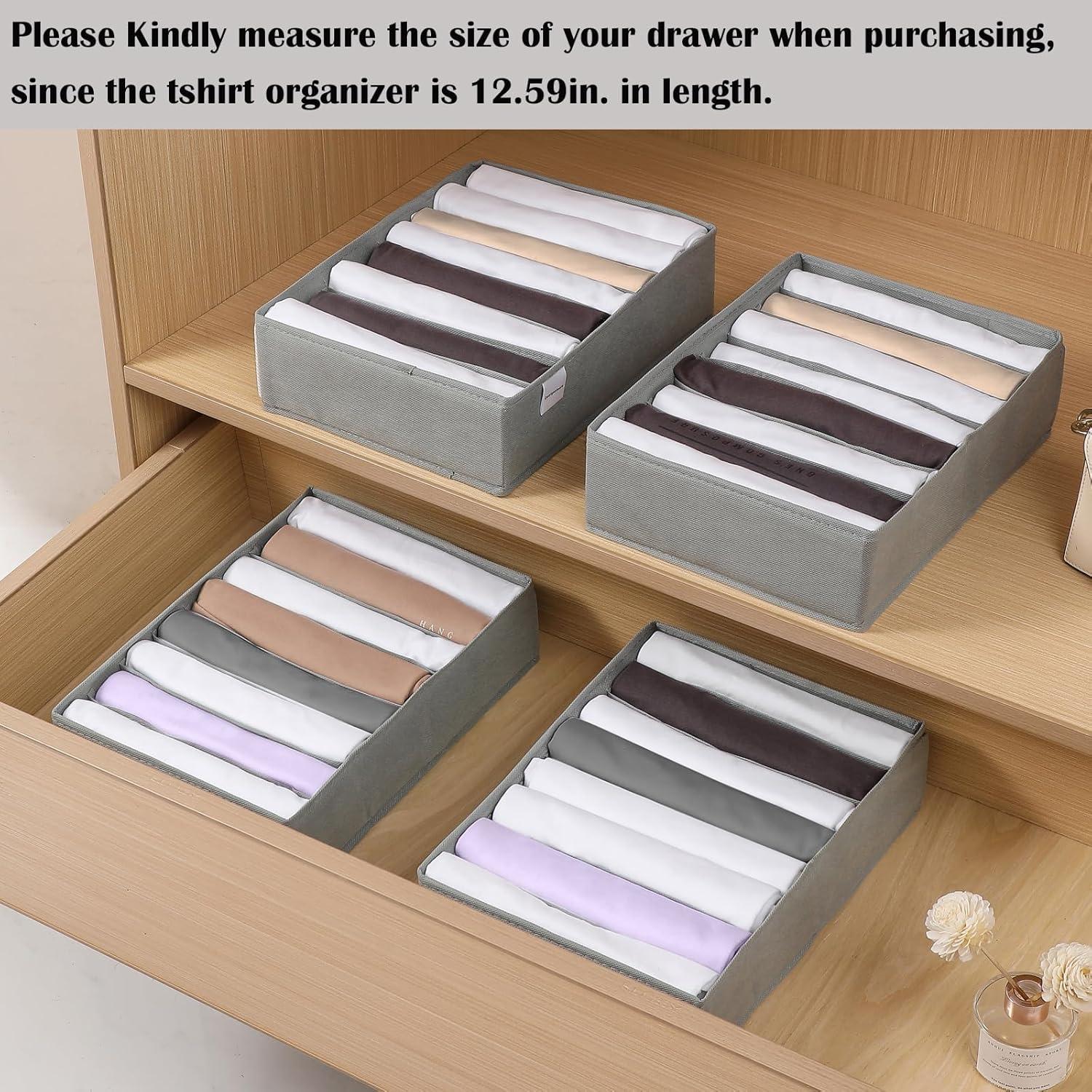 Organizador de Cajón para Ropa Coorganisers 8 Compartimentos Gris