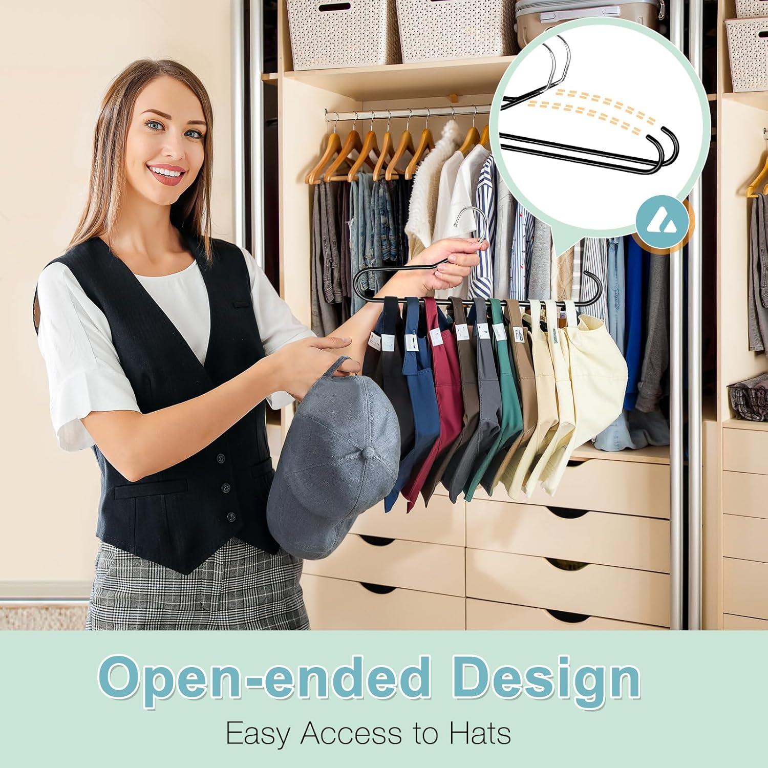 Organizador de Gorras Lomrsiul Negro, Soporte para 10 Gorras