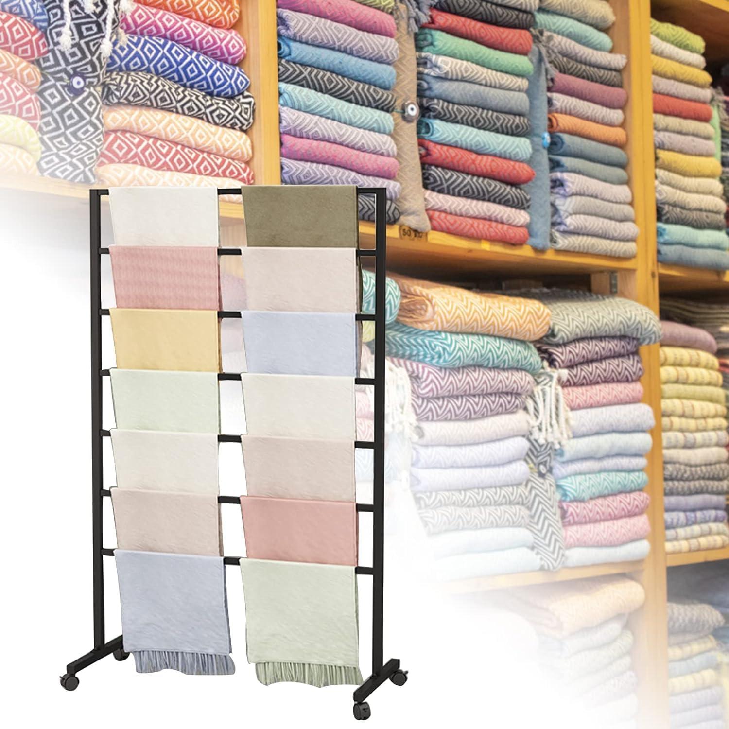 Soporte de exhibición de bufandas ZOUXIKOU con ruedas 145cm