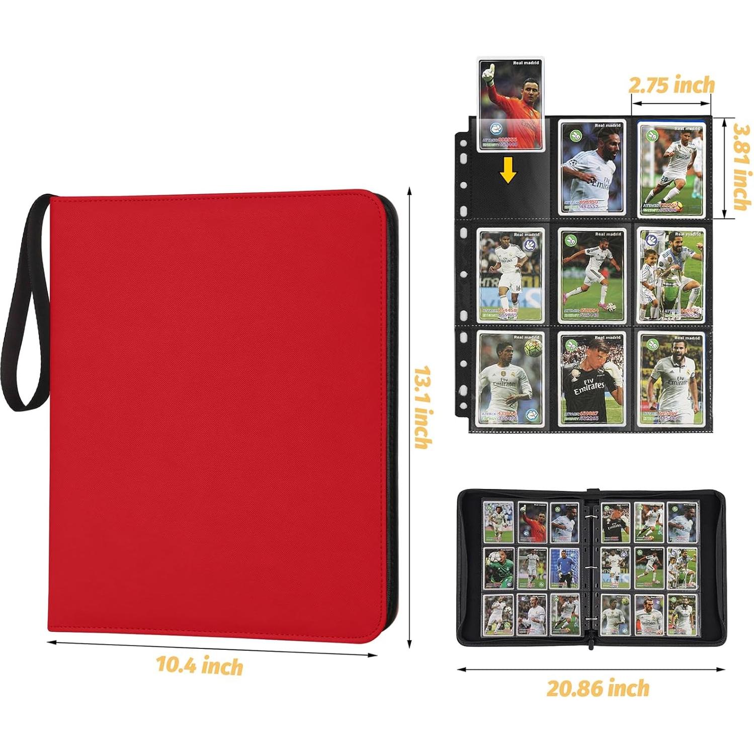 Carpeta de Tarjetas 720 Bolsillos PU NEWBINDER001 Roja