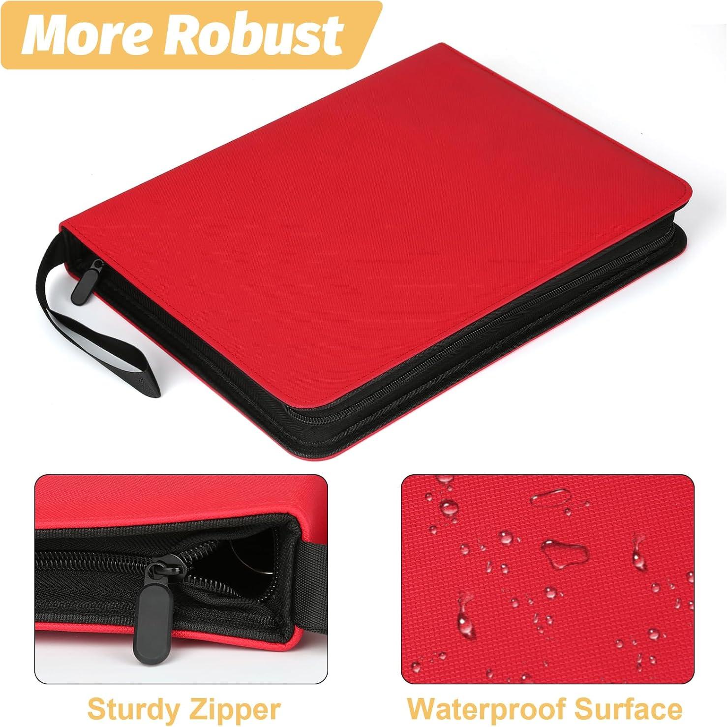 Carpeta de Tarjetas 720 Bolsillos PU NEWBINDER001 Roja