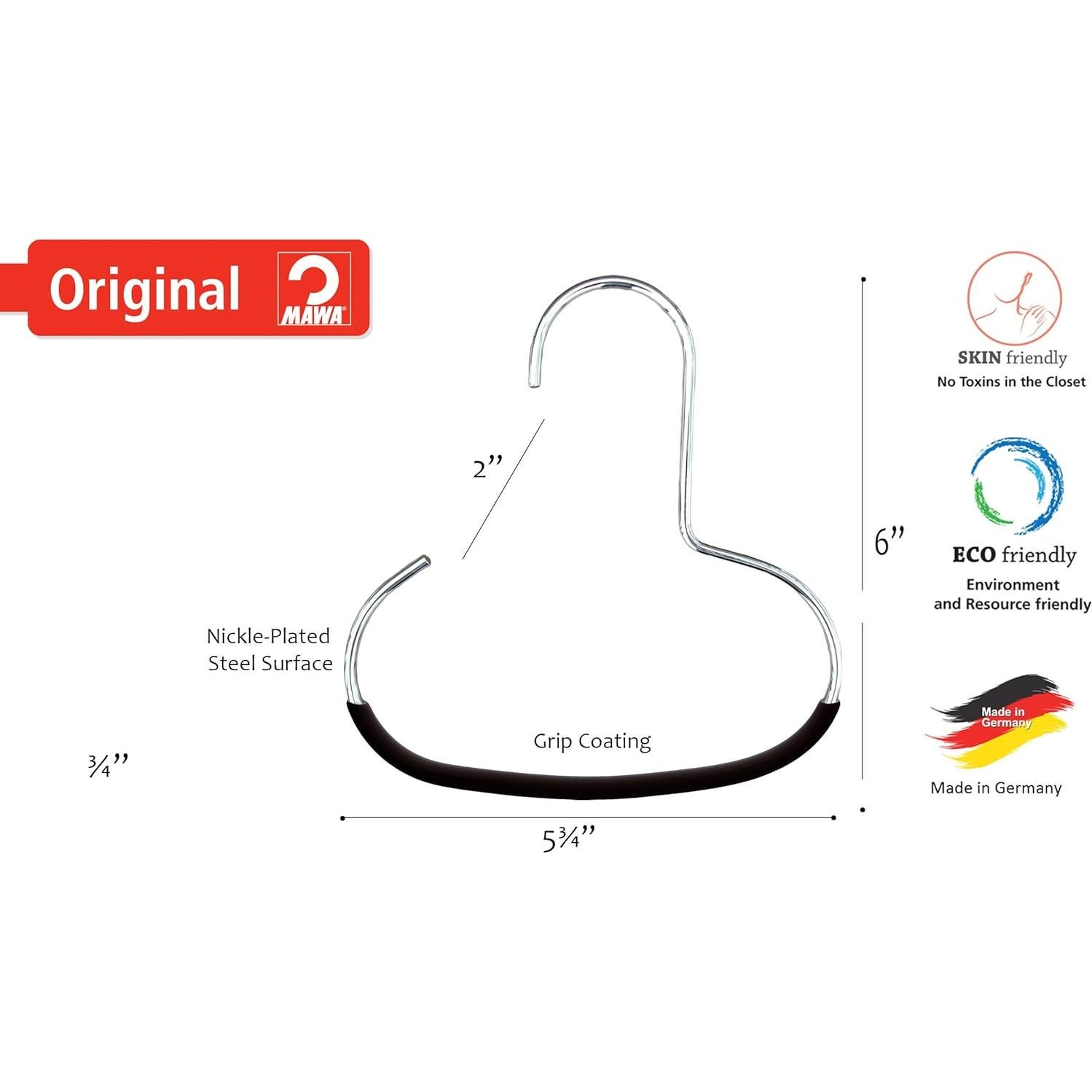 Organizador de Bufandas y Accesorios MAWA G-1, Set de 5, Negro