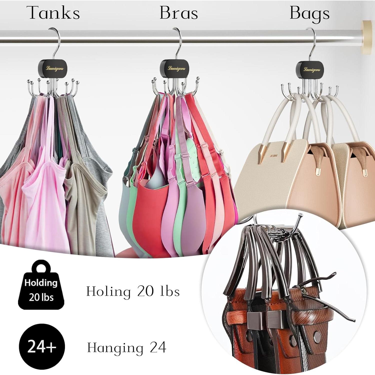 Organizador de Cinturones Lumigens 2PCS Negro Ahorra Espacio