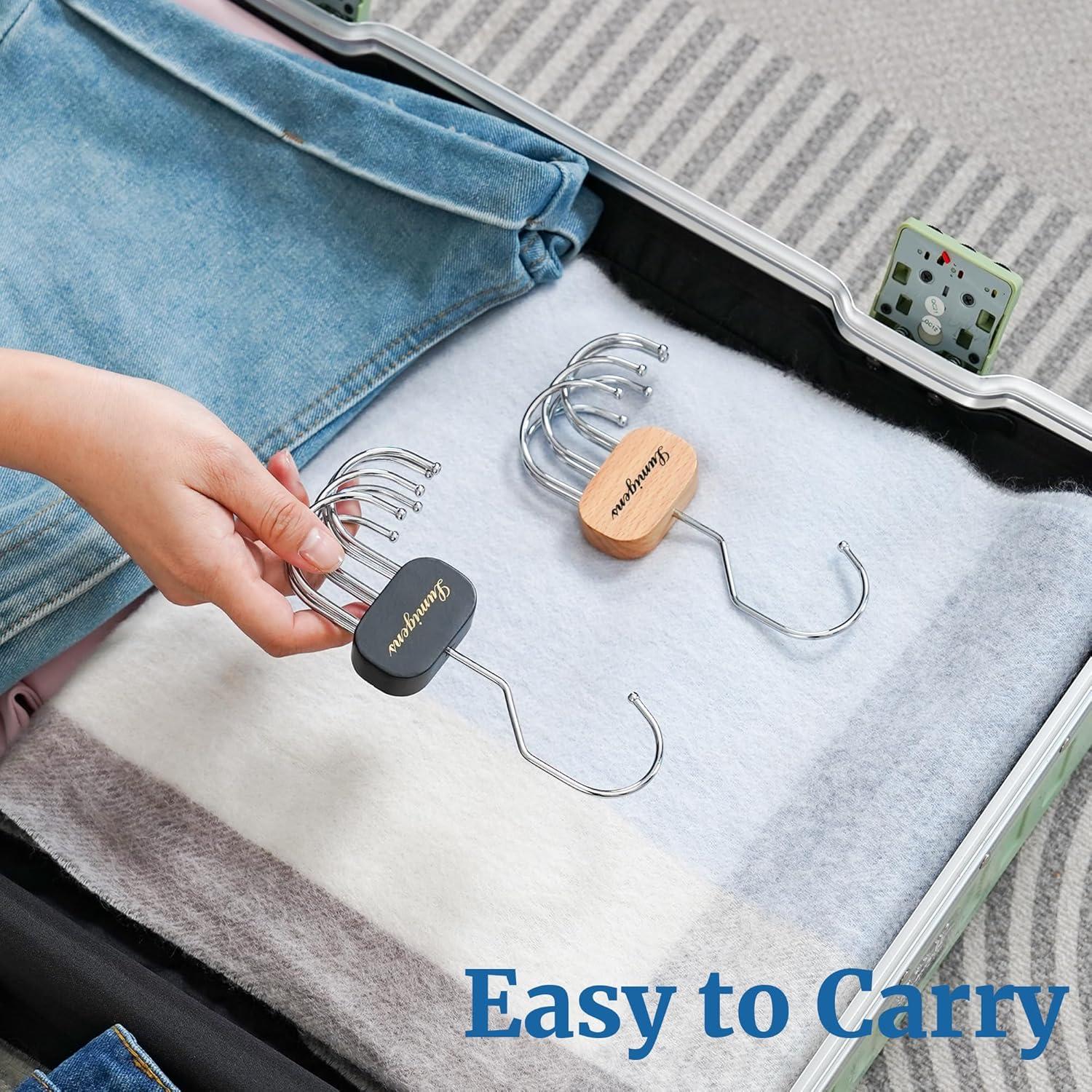 Organizador de Cinturones Lumigens 2PCS Negro Ahorra Espacio