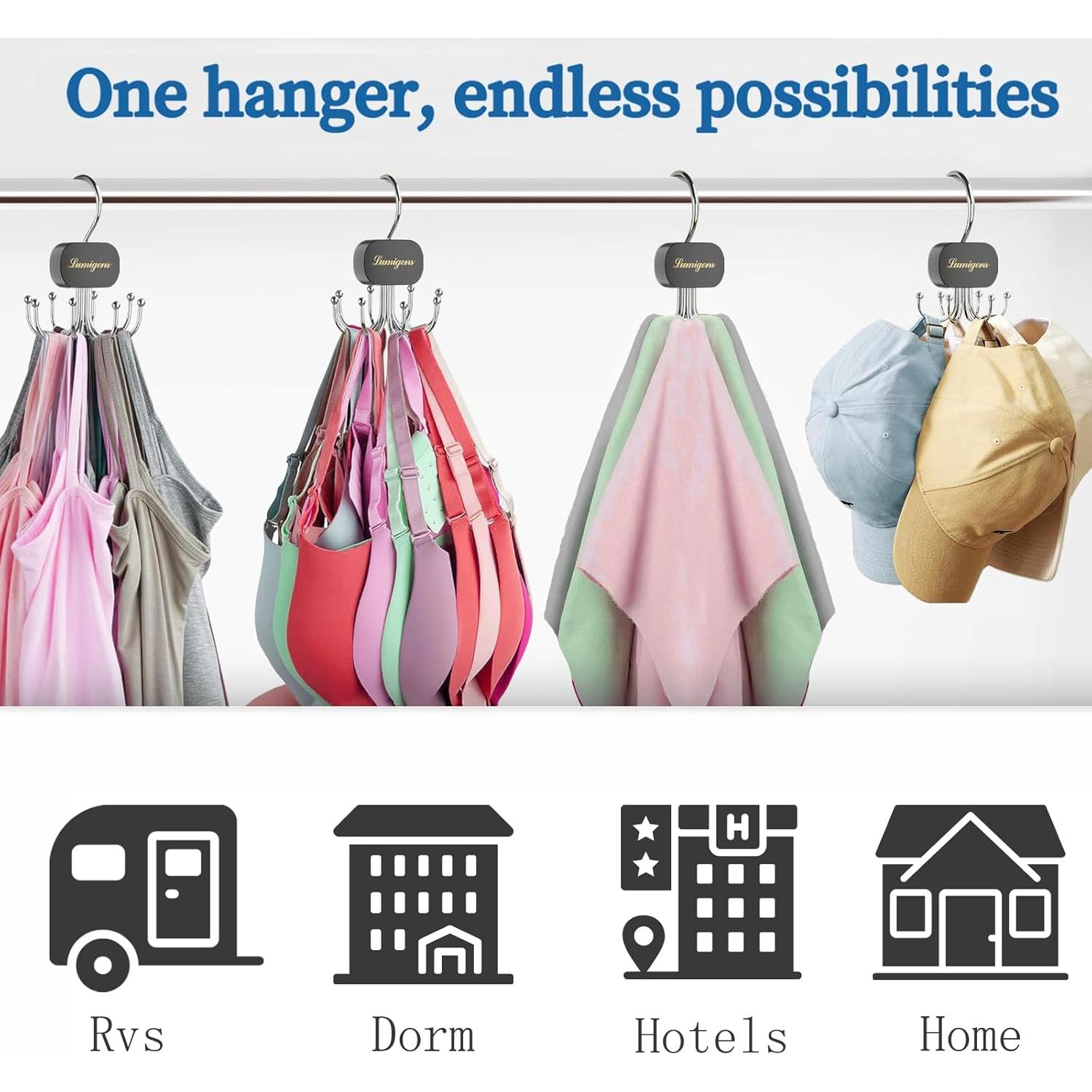 Organizador de Cinturones Lumigens 2PCS Negro Ahorra Espacio