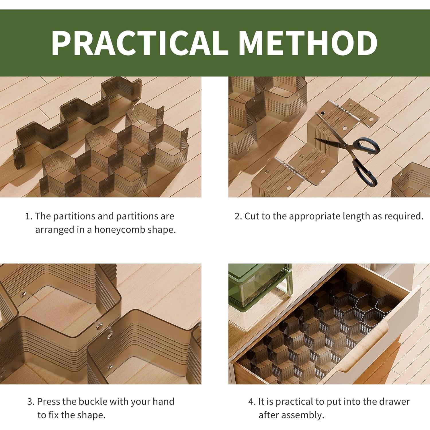 Separador de Cajones Ajustable Kocuos Negro 1pc 380g