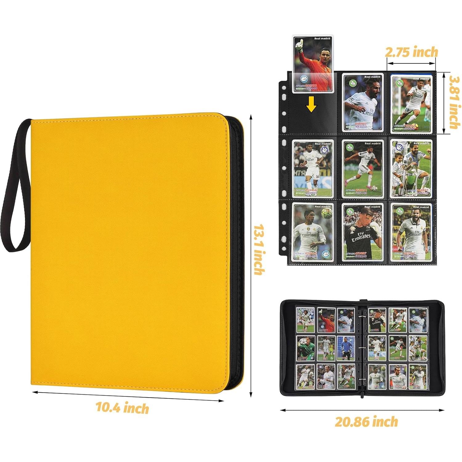 Carpeta de Tarjetas NEWBINDER001 Amarillo 720 Bolsillos