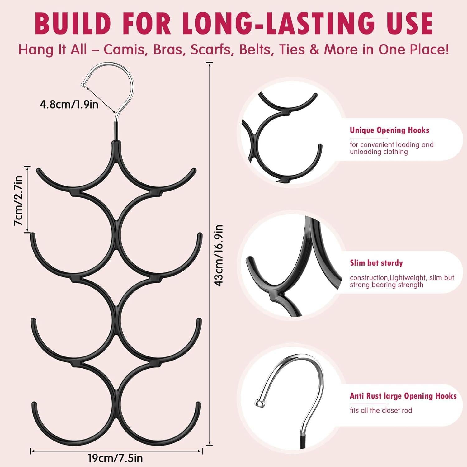 Perchero Ahorra Espacio DOIOWN 2 Piezas Metal Antideslizante