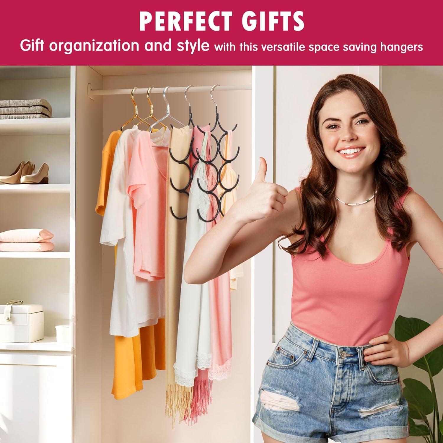 Perchero Ahorra Espacio DOIOWN 2 Piezas Metal Antideslizante