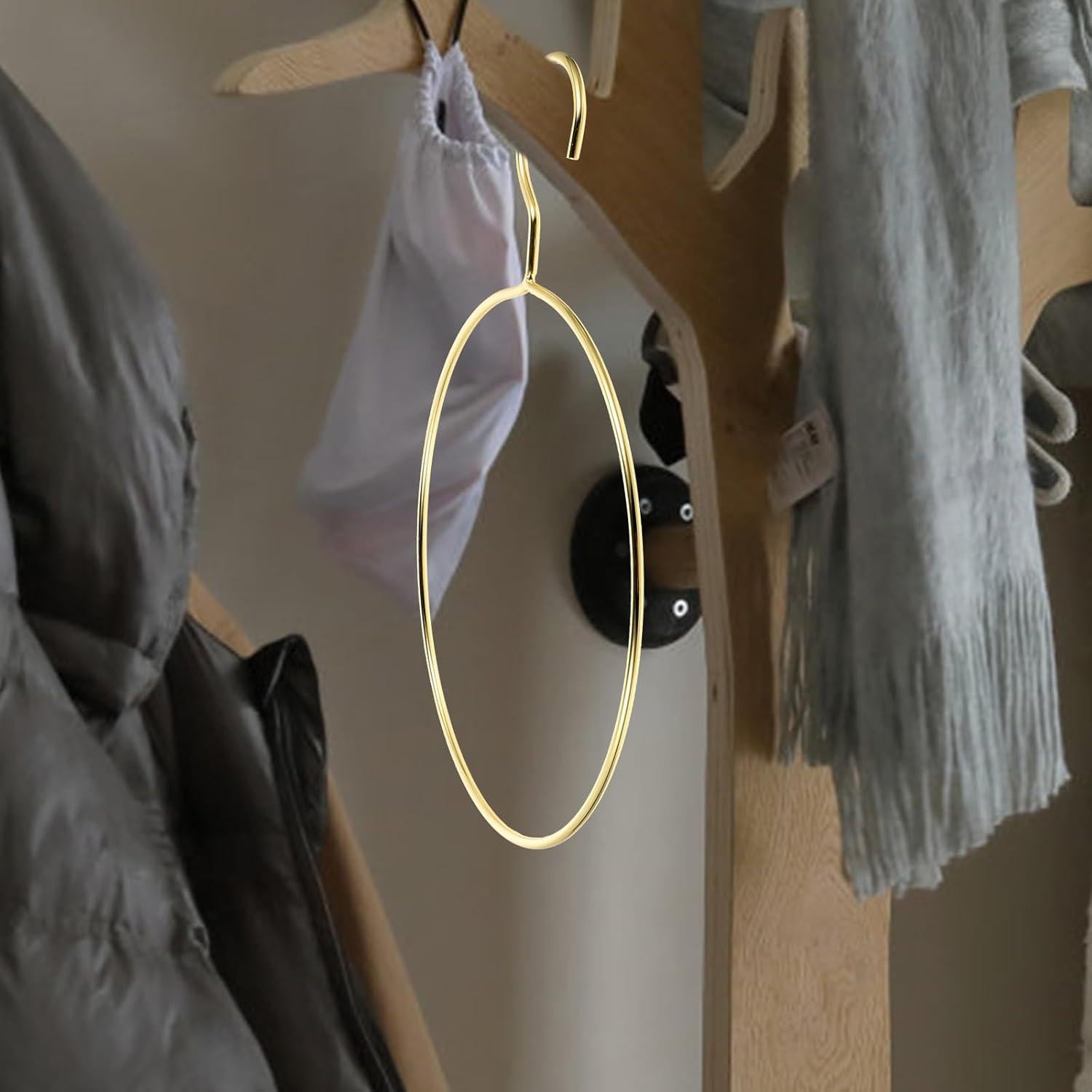 Perchas Doradas para Bufandas PRETYZOOM - Organizador de Closet