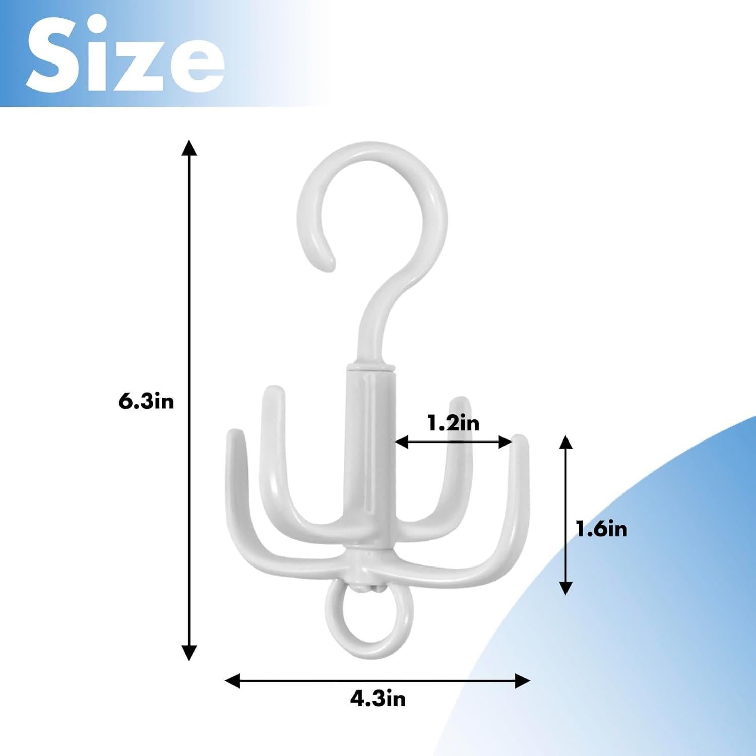 Perchero de Cinturones Feoqibu 4 Pcs Gris Rotativo 360°
