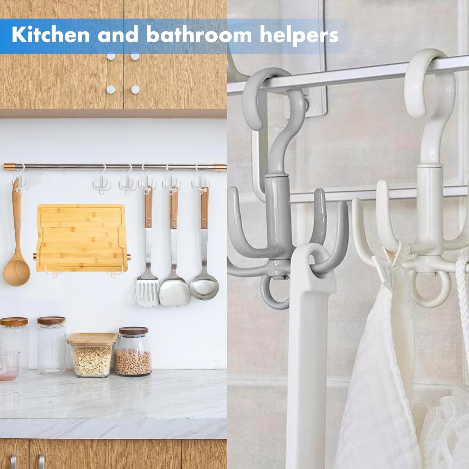 Perchero de Cinturones Feoqibu 4 Pcs Gris Rotativo 360°