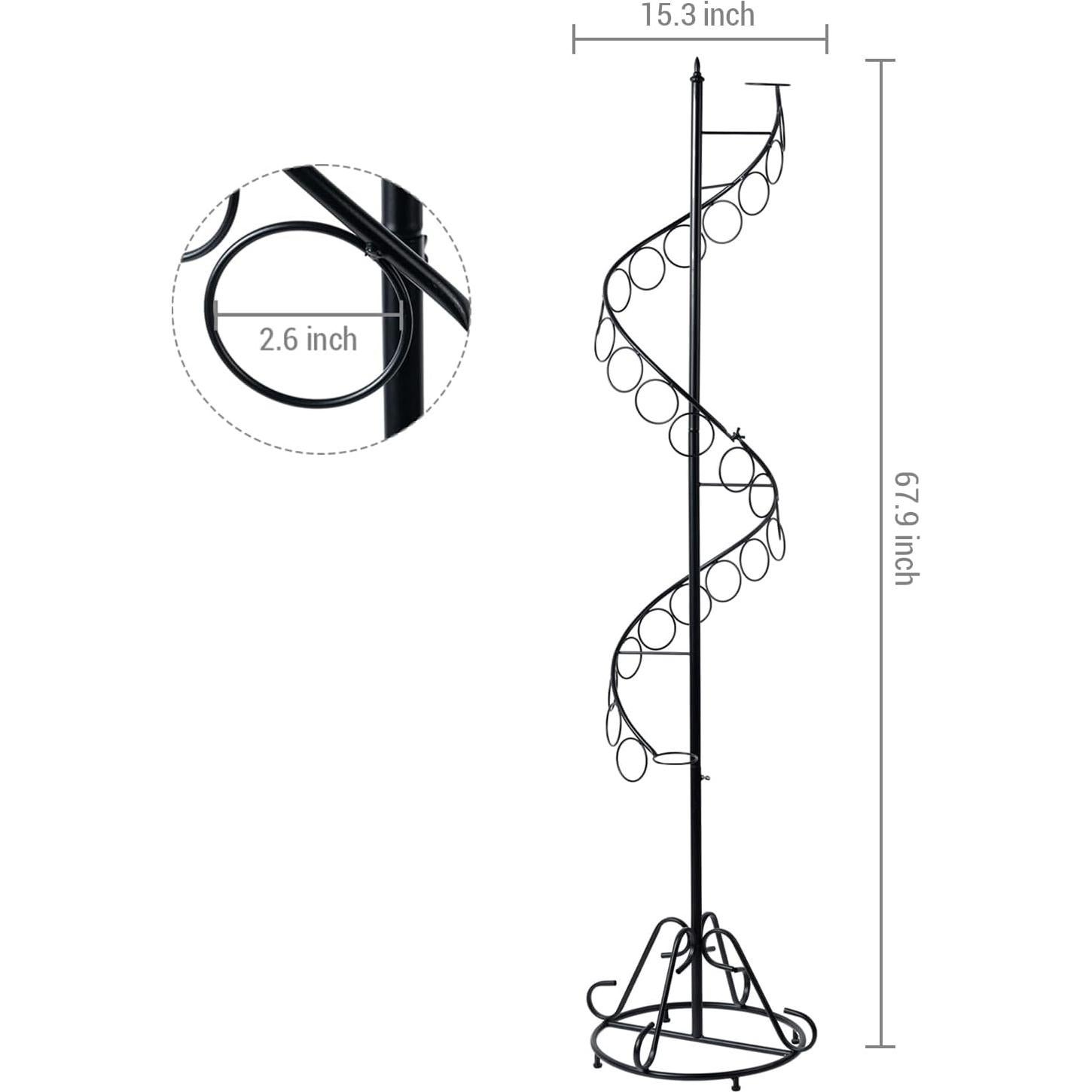 Soporte de bufandas y cinturones MyGift negro 68 cm metal