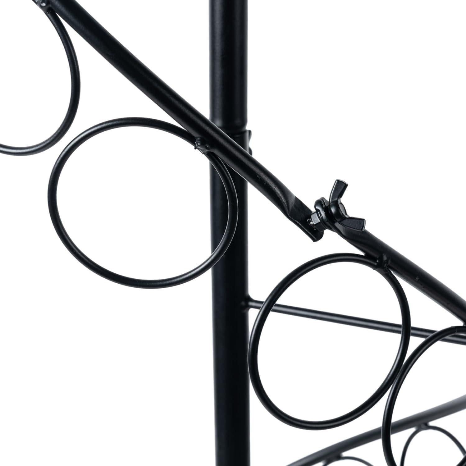 Soporte de bufandas y cinturones MyGift negro 68 cm metal