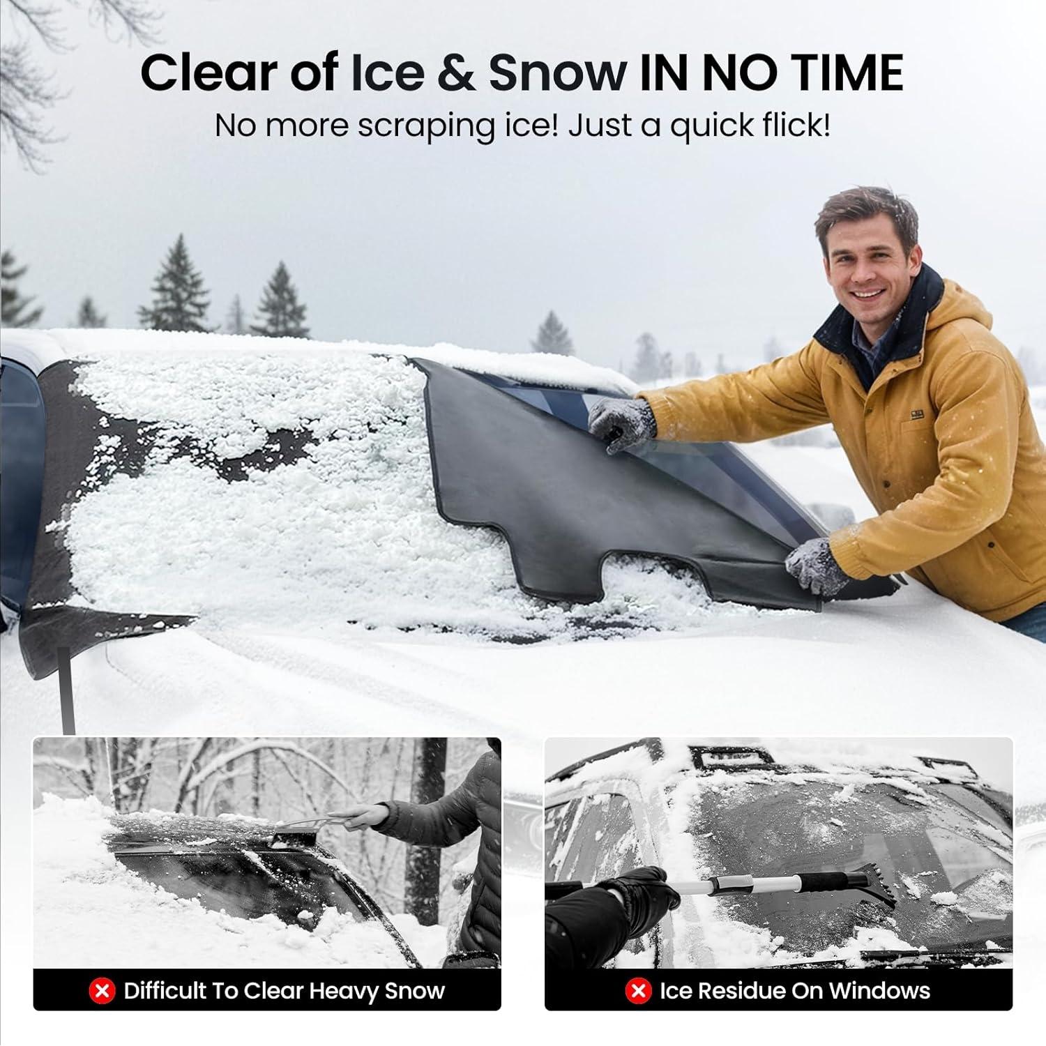 Cubierta de Parabrisas REEVAA Mejorada para Nieve y Hielo