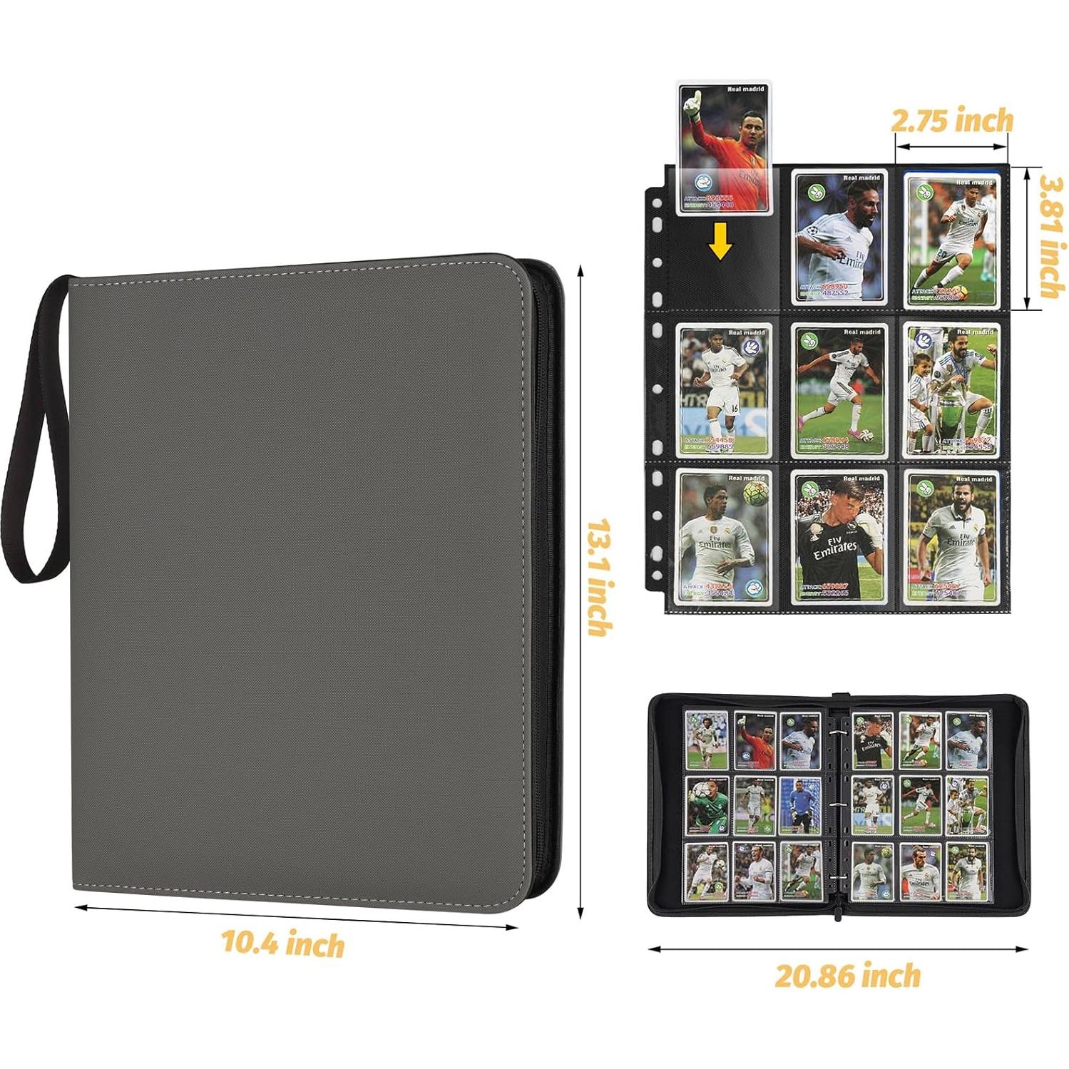 Carpeta de Tarjetas NEWBINDER001 Gris 720 Bolsillos Premium