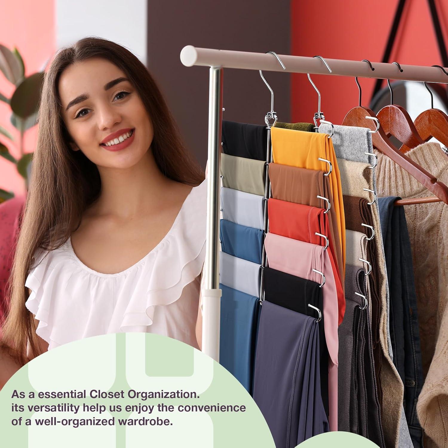 Perchero Organizador de Leggings Ulimart - 6 Capas Metal Plata