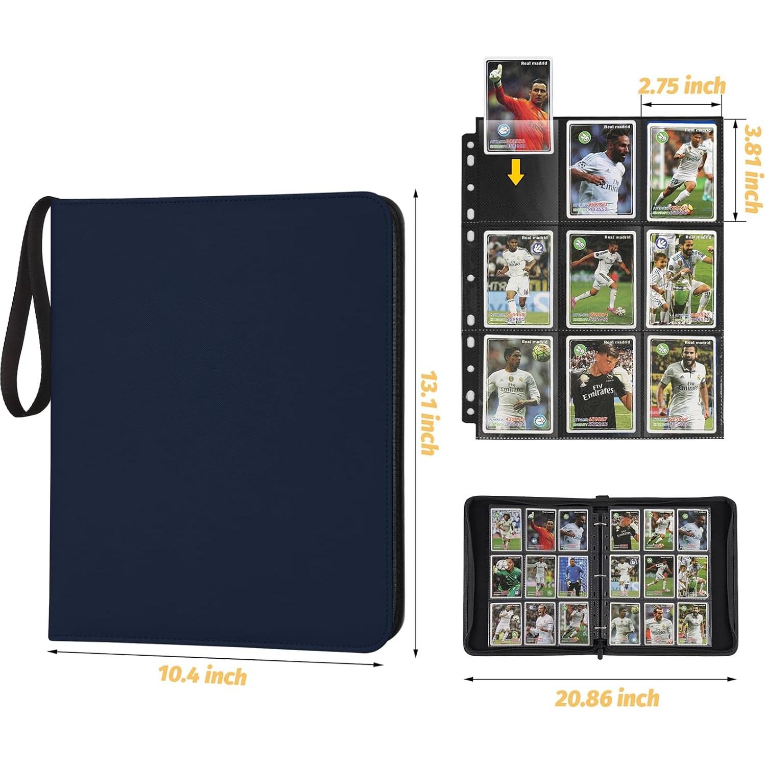 Carpeta de Tarjetas 720 Bolsillos PU NEWBINDER Azul Oscuro