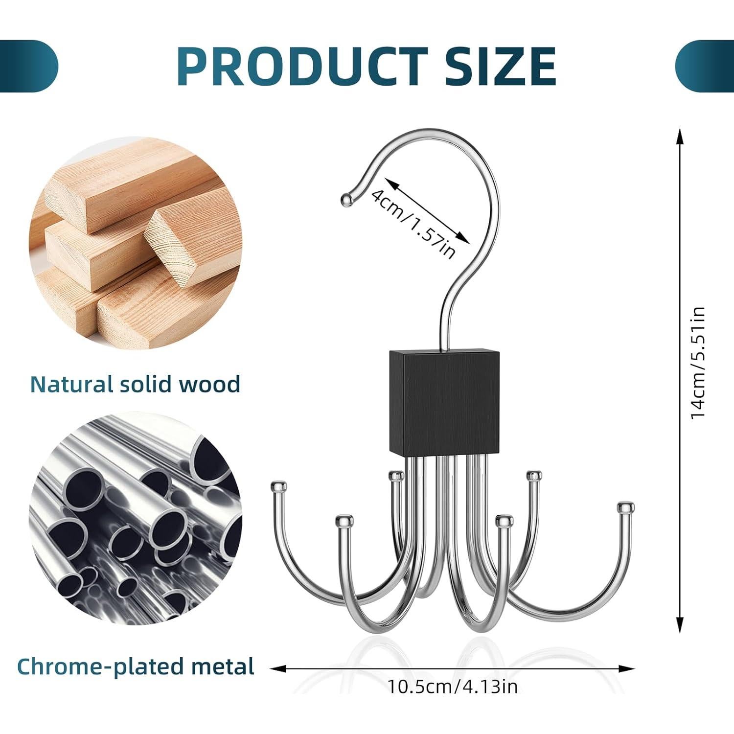 Perchero Organizador Rotativo Hekmaden 14x16cm Ahorra Espacio