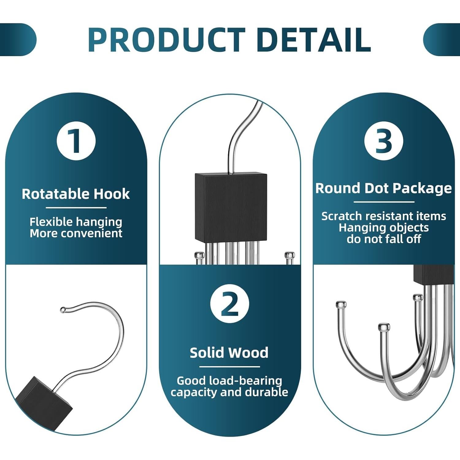 Perchero Organizador Rotativo Hekmaden 14x16cm Ahorra Espacio