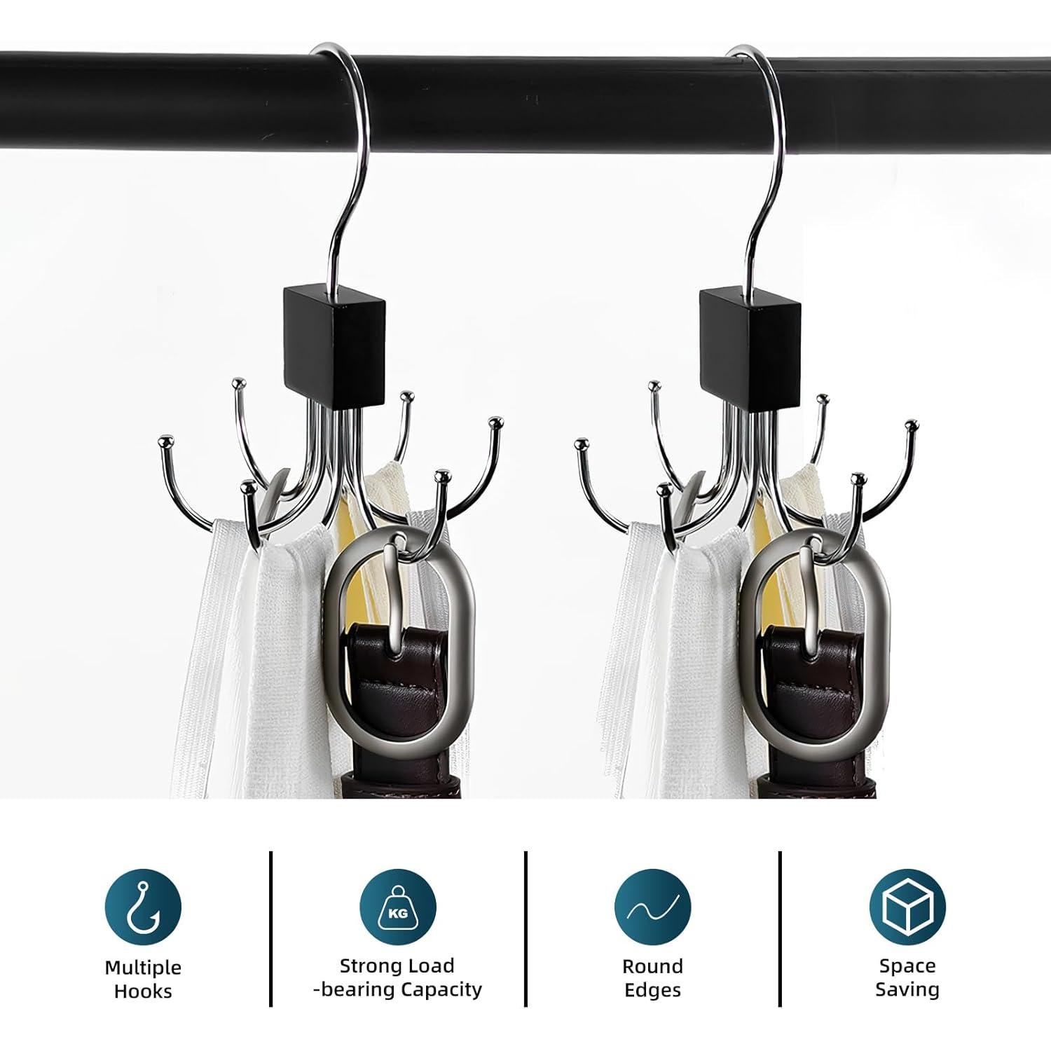 Perchero Organizador Rotativo Hekmaden 14x16cm Ahorra Espacio