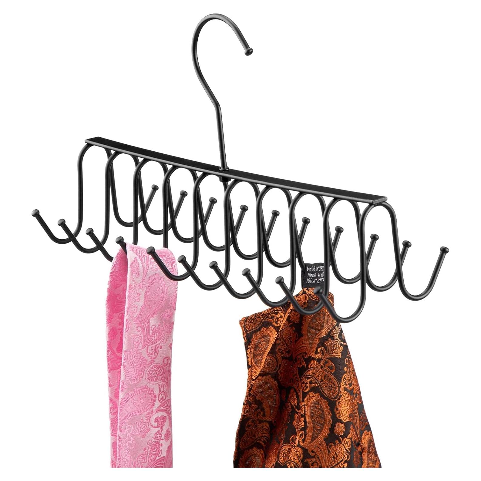 Organizador de Corbatas y Cinturones Jetec Acero Inoxidable 60 Espacios