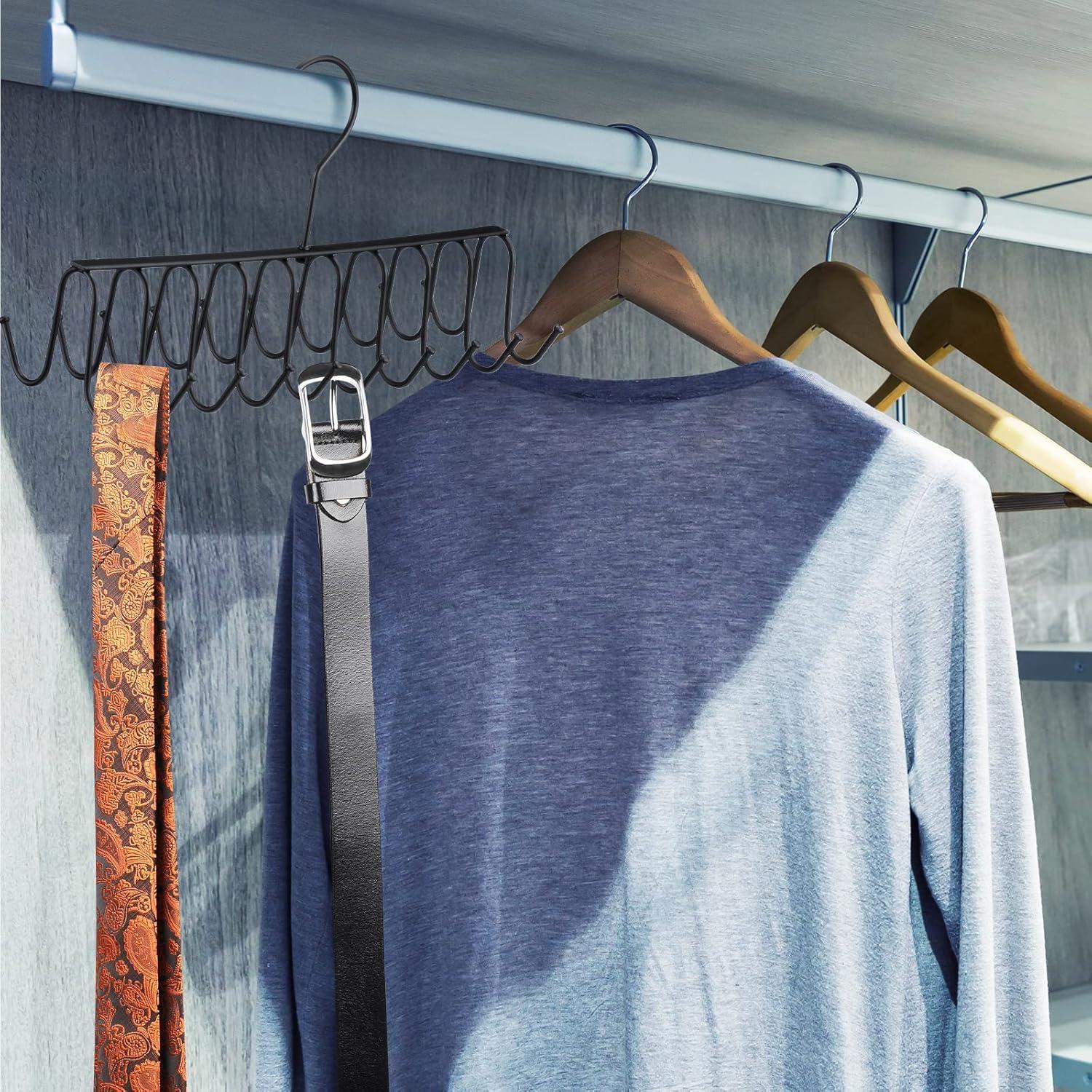 Organizador de Corbatas y Cinturones Jetec Acero Inoxidable 60 Espacios