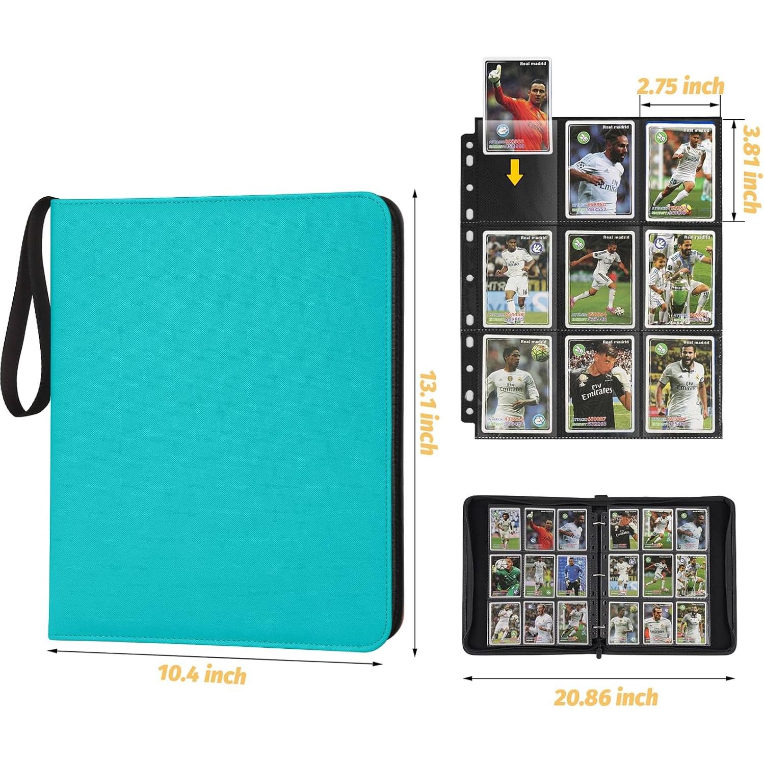 Carpeta de Tarjetas 720 Bolsillos PU NEWBINDER Azul Lago