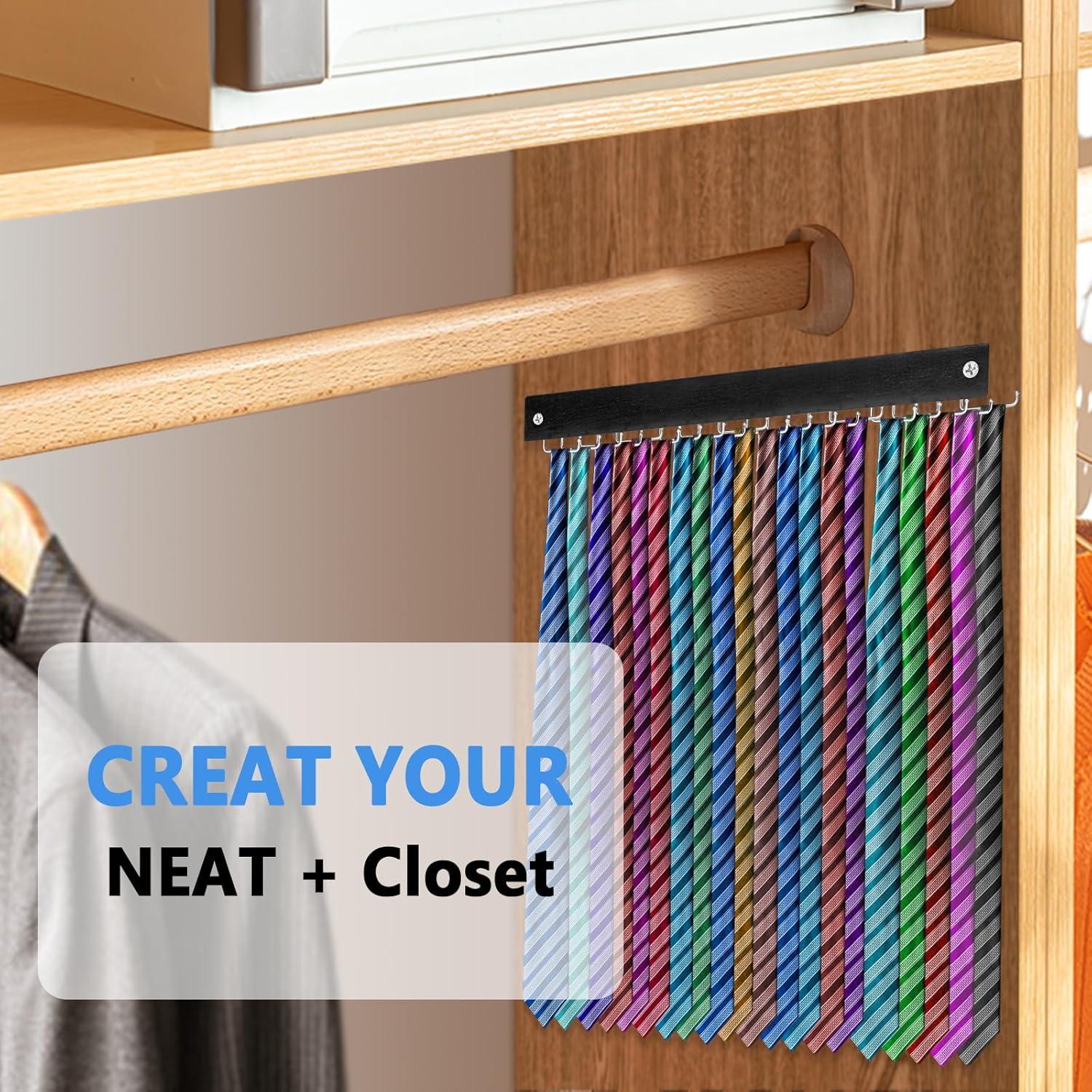 Perchero de Corbatas y Cinturones Harhana de 20 Ganchos