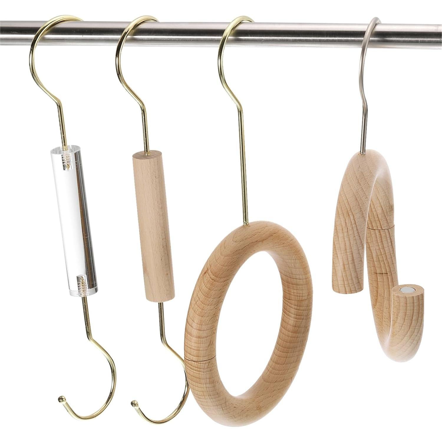 Anillo de Bufanda uxcell 15cm Madera Plata Organizador