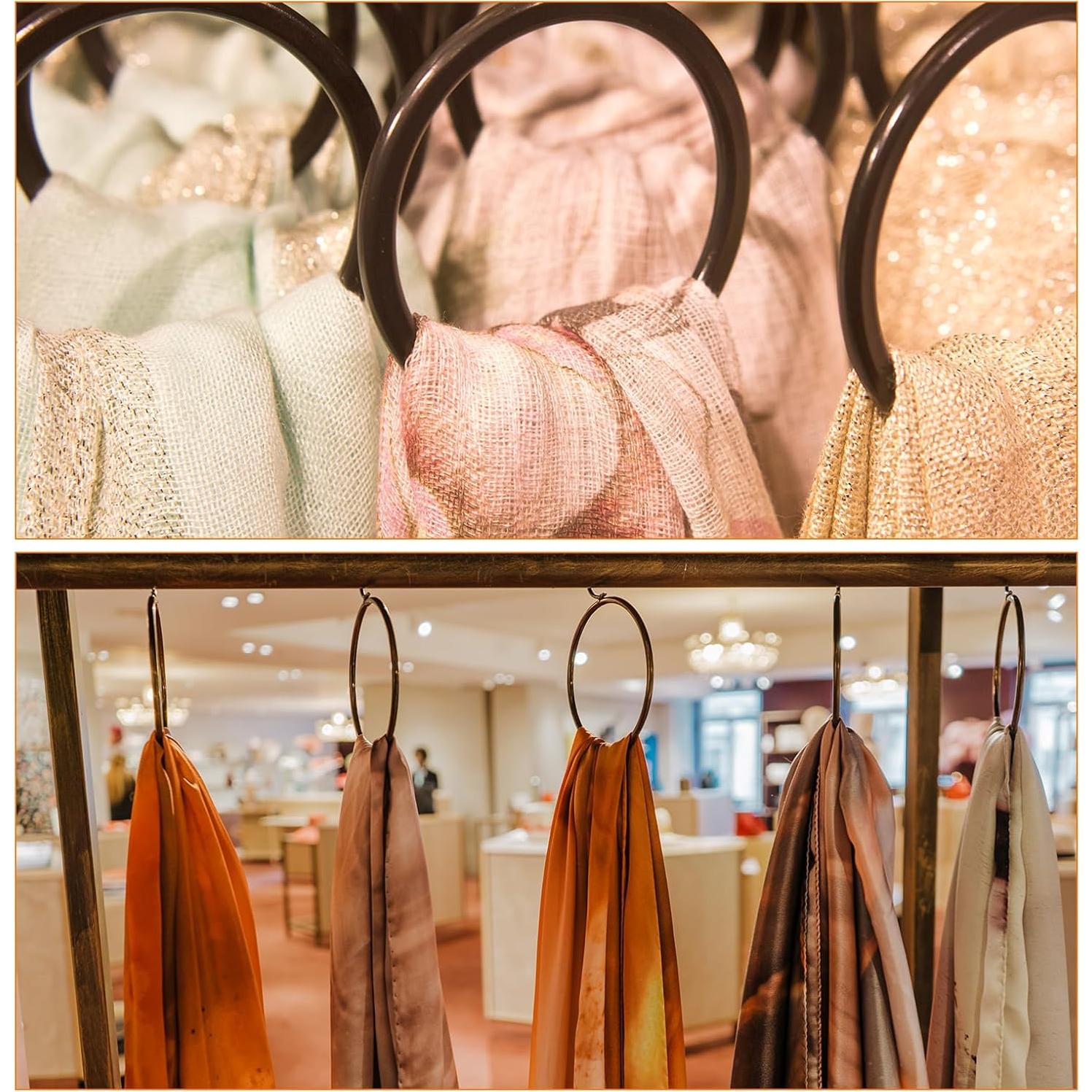 Anillo de Bufanda uxcell 15cm Madera Plata Organizador