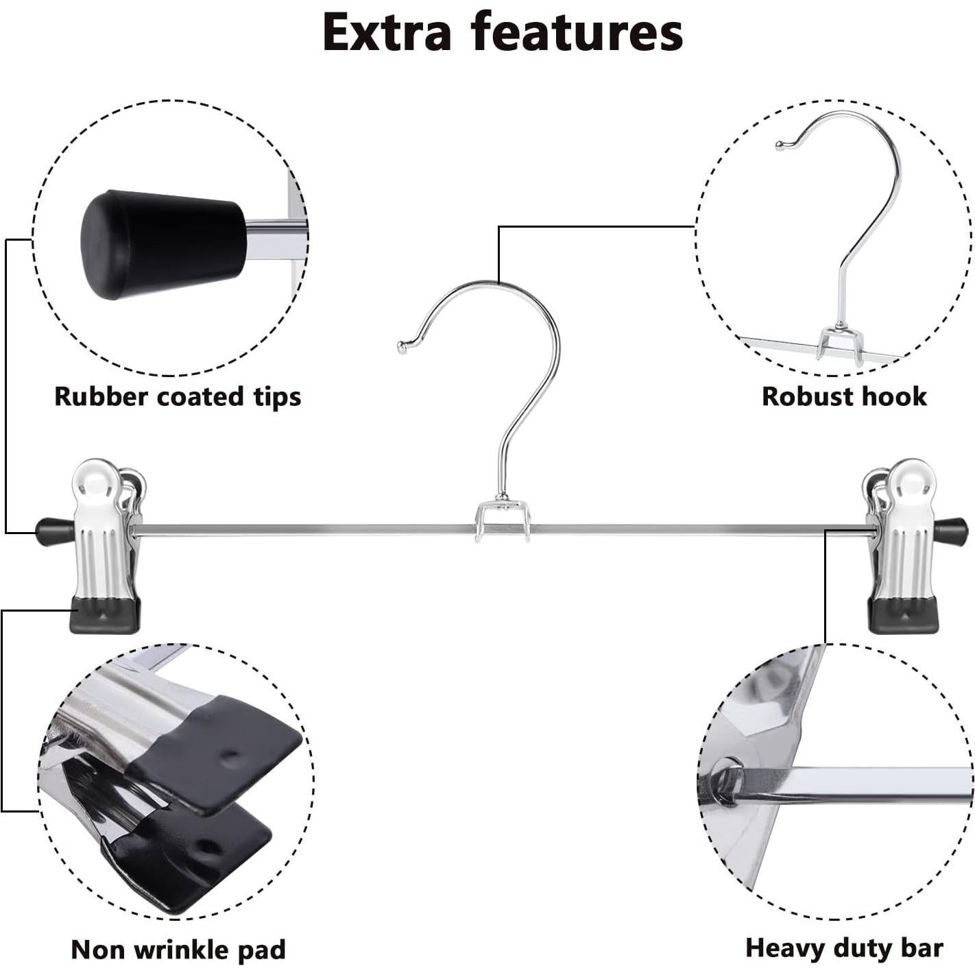 Perchas GoodtoU 50 Piezas con Clips Ajustables para Ropa