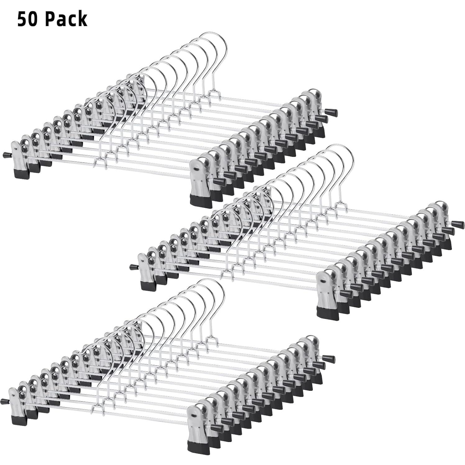 Perchas GoodtoU 50 Piezas con Clips Ajustables para Ropa